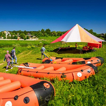 Стартовая природная площадка корпоративного сплава - подготовка и инфраструктура