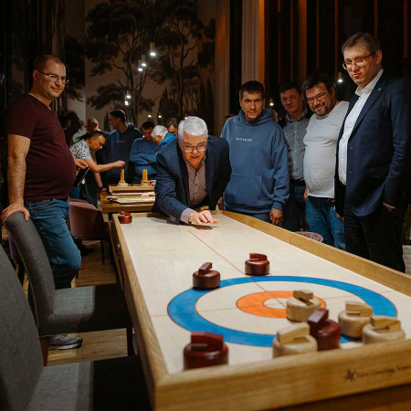 Аренда настольный Кёрлинг, игра из дерева 250x76 см